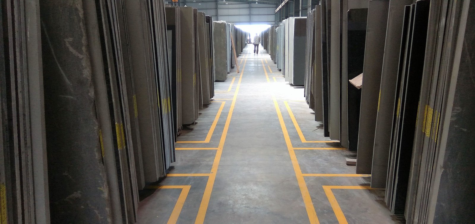 Colonial white , gold , cream granite quarry blocks